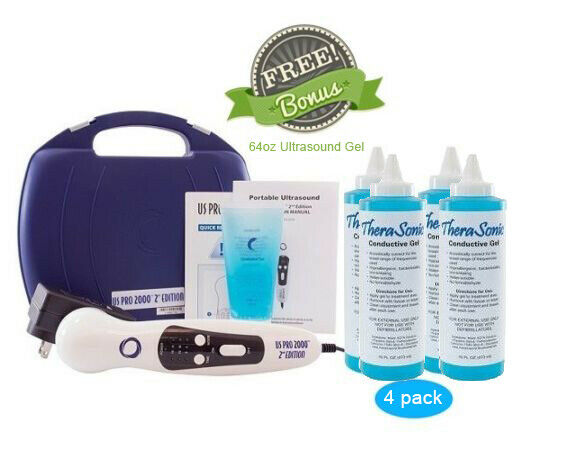 Us Pro 2000 Pro Ultrasound Portable Therapy Unit Comes With 4 Bottles 16oz Gel